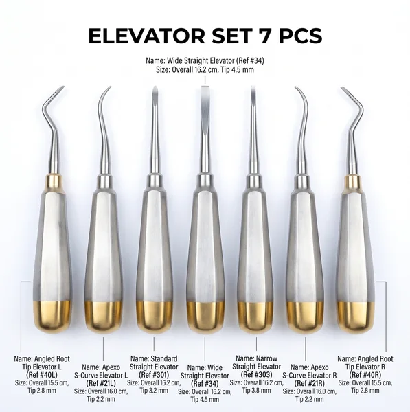 Dental Elevator Set (7 pcs)